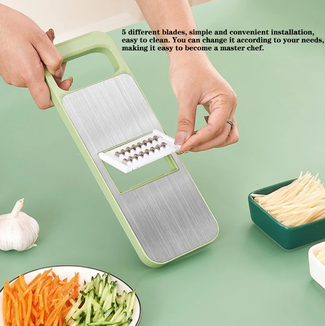 Manual 5-in-1 High-Quality Vegetable & Fruit Slicer cutter With Five Changeable Blades