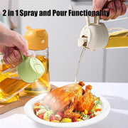 Multifunctional 2 in 1 Glass Oil Spray Bottle And Dispenser 550ml