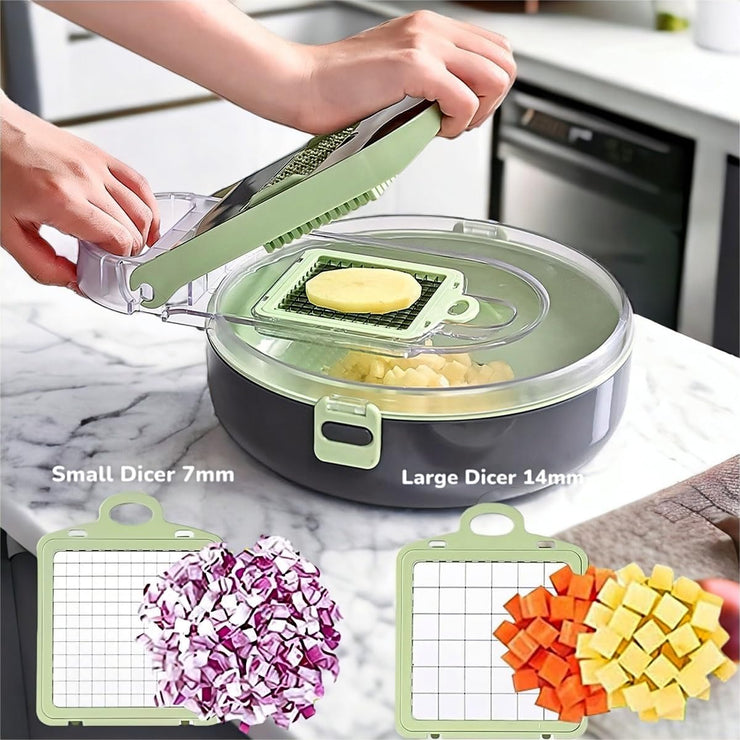 Multifunctional Vegetable Slicer 9 In 1 Kitchen Vegetable cutter, shredder, Potato Slicer