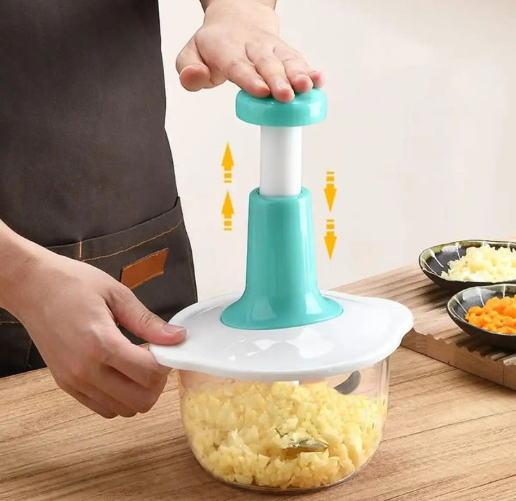 Hand Push Chopper – Fast & Easy Chopping! 🔪🥗