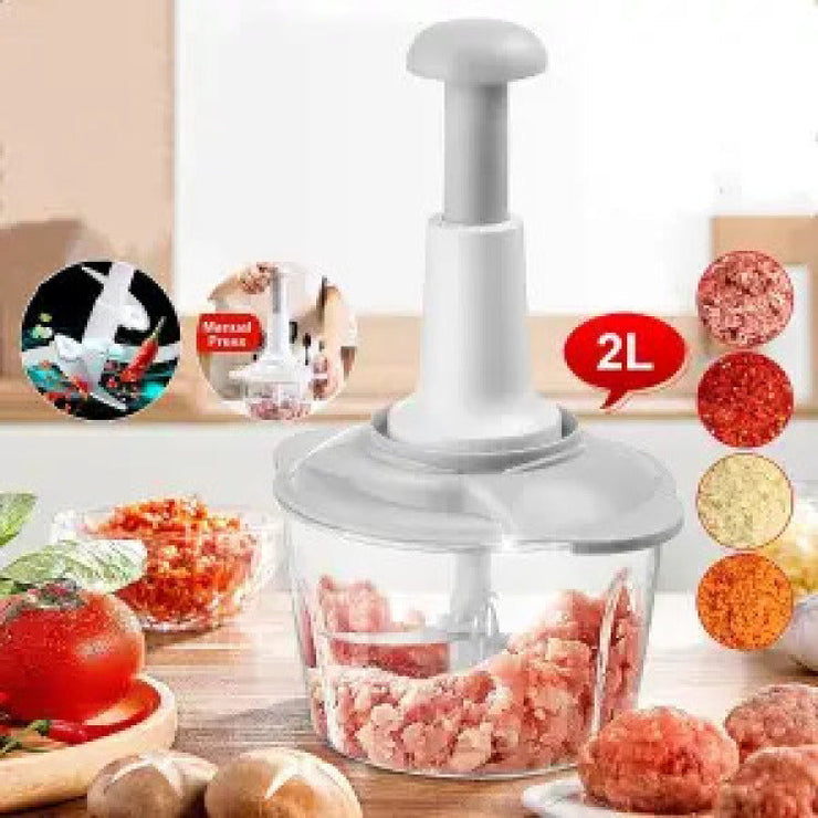 Hand Push Chopper – Fast & Easy Chopping! 🔪🥗