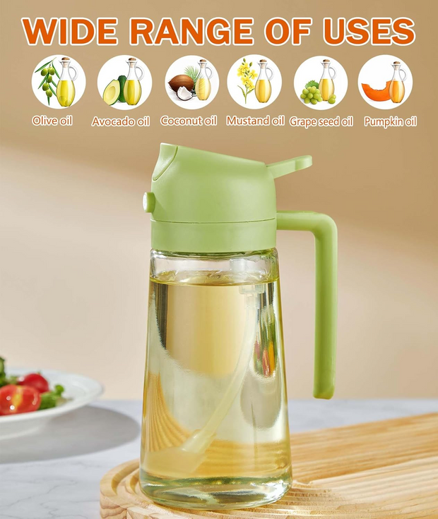 2-in-1 Glass Oil Dispenser and Sprayer