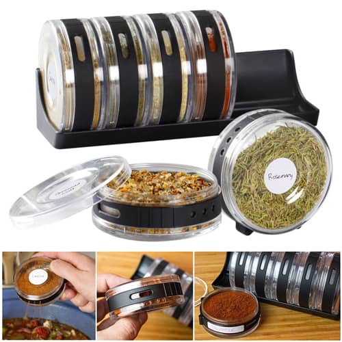 Cylinder Spice Rack/Seasonings Set