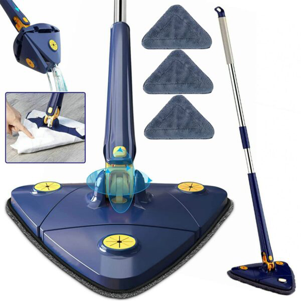 Triangle 360° Rotatable Adjustable Squeezing Mop