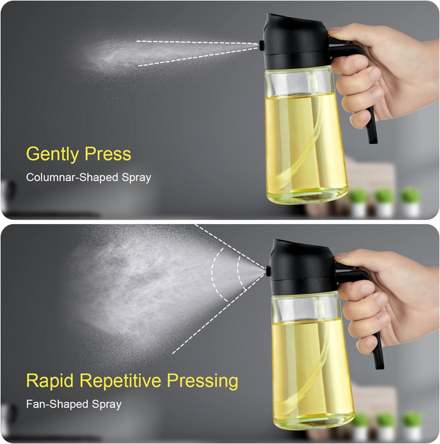 2-in-1 Glass Oil Dispenser and Sprayer