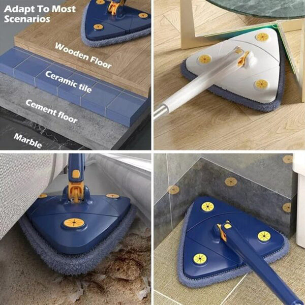 Triangle 360° Rotatable Adjustable Squeezing Mop