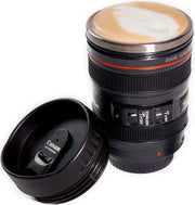 Stainless Steel Coffee Tea Travel Camera Lens Mug with Lid For Gift