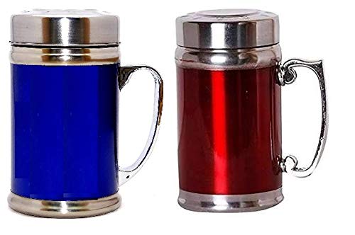 Multicolor Stainless Steel Coffee Tea Mug With Cover Lid and Strainer 420ML