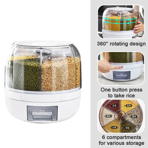 360° Rotating Dry Food Storage Container