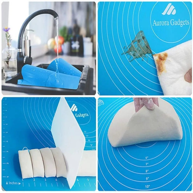 Silicon Baking & Pastry Mat for Dough & Roti Rolling 15 x 19 inches Multicolor